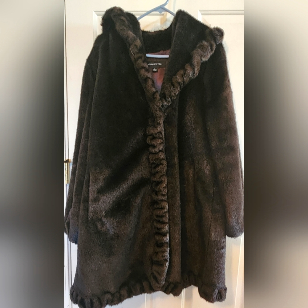 Jones of New York Faux Fur Coat